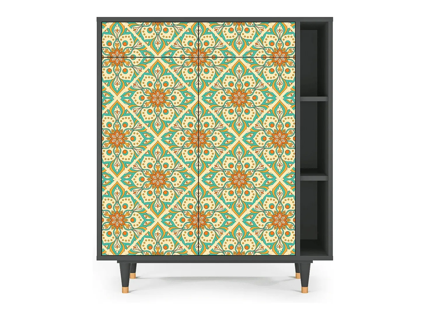 Aparador - 96х110х41 cm - BS6 - Hindu Daisy, Antracita