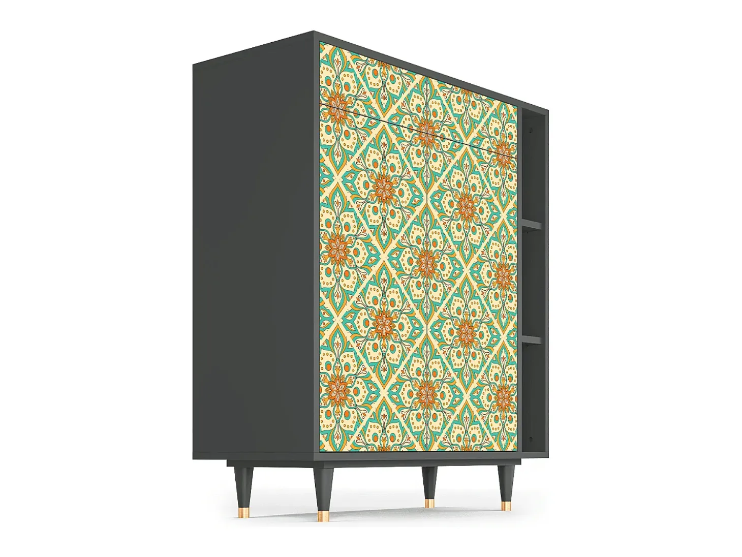 Aparador - 96х110х41 cm - BS6 - Hindu Daisy, Antracita