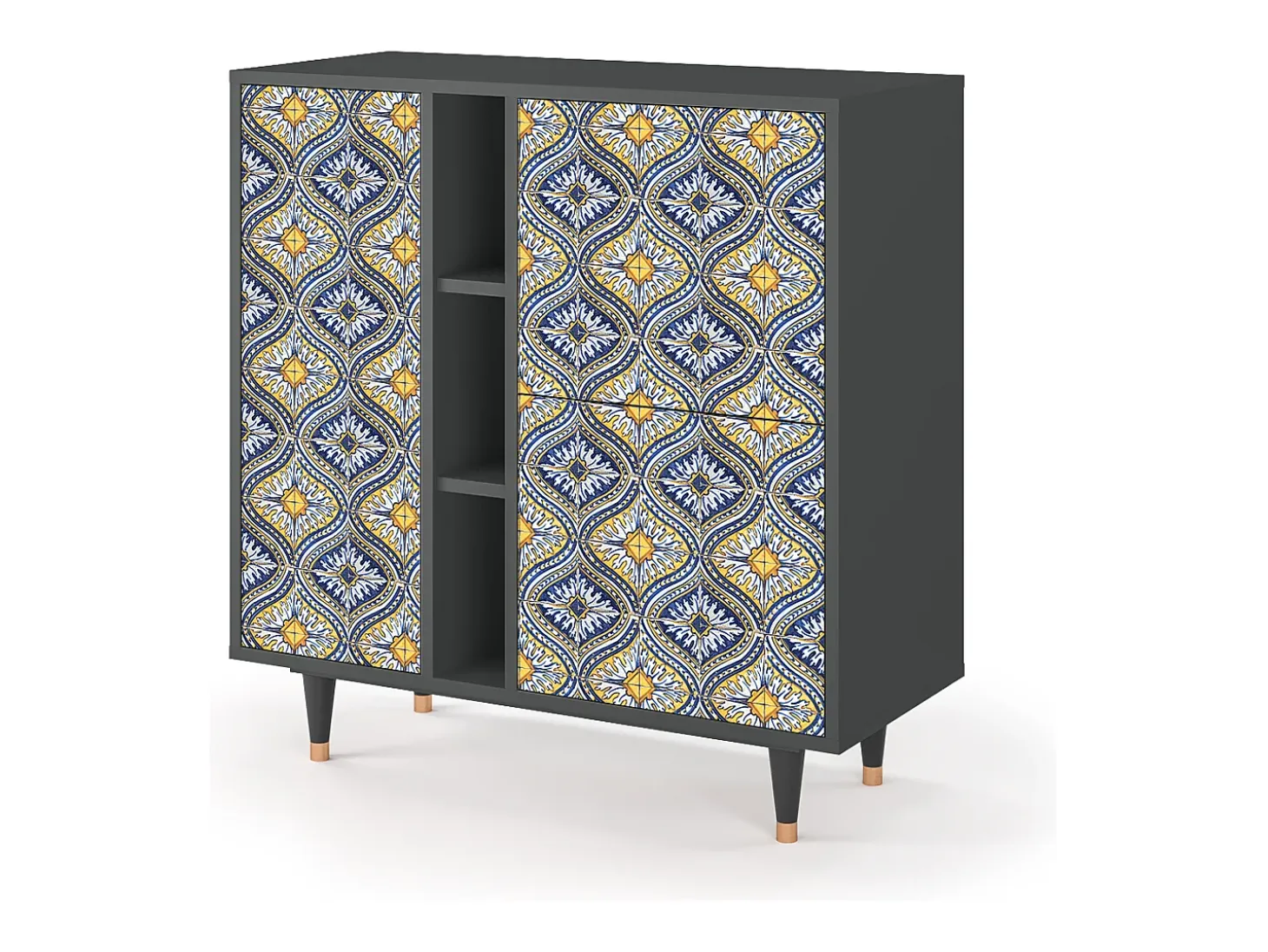 Aparador - 94х96х41 cm - BS5 - Illusory Pattern, Antracita