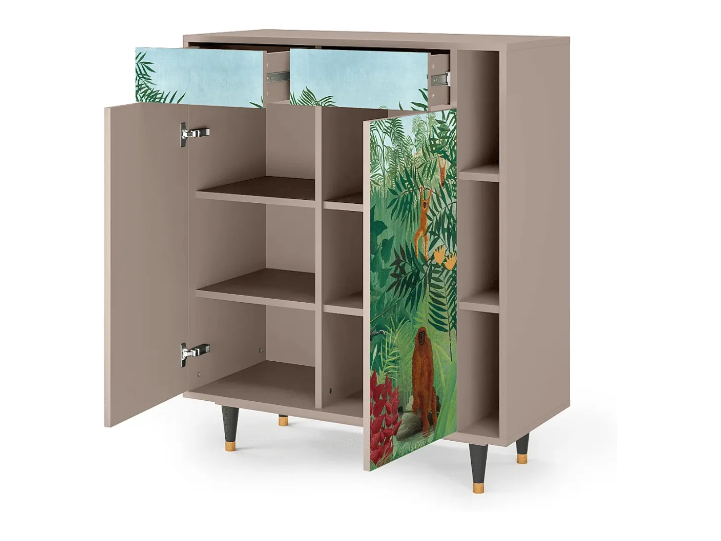 Aparador - 96х110х41 cm - BS6 - Jungles in Paris, Latte