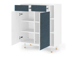 Aparador - 96х110х41 cm - BS6 - Knitted Pattern, Blanco