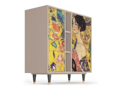 Aparador - 94х96х41 cm - BS5 - Lady with Fan by Klimt, Latte