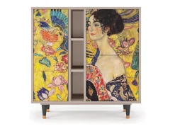 Aparador - 94х96х41 cm - BS5 - Lady with Fan by Klimt, Latte