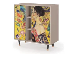 Aparador - 94х96х41 cm - BS5 - Lady with Fan by Klimt, Latte
