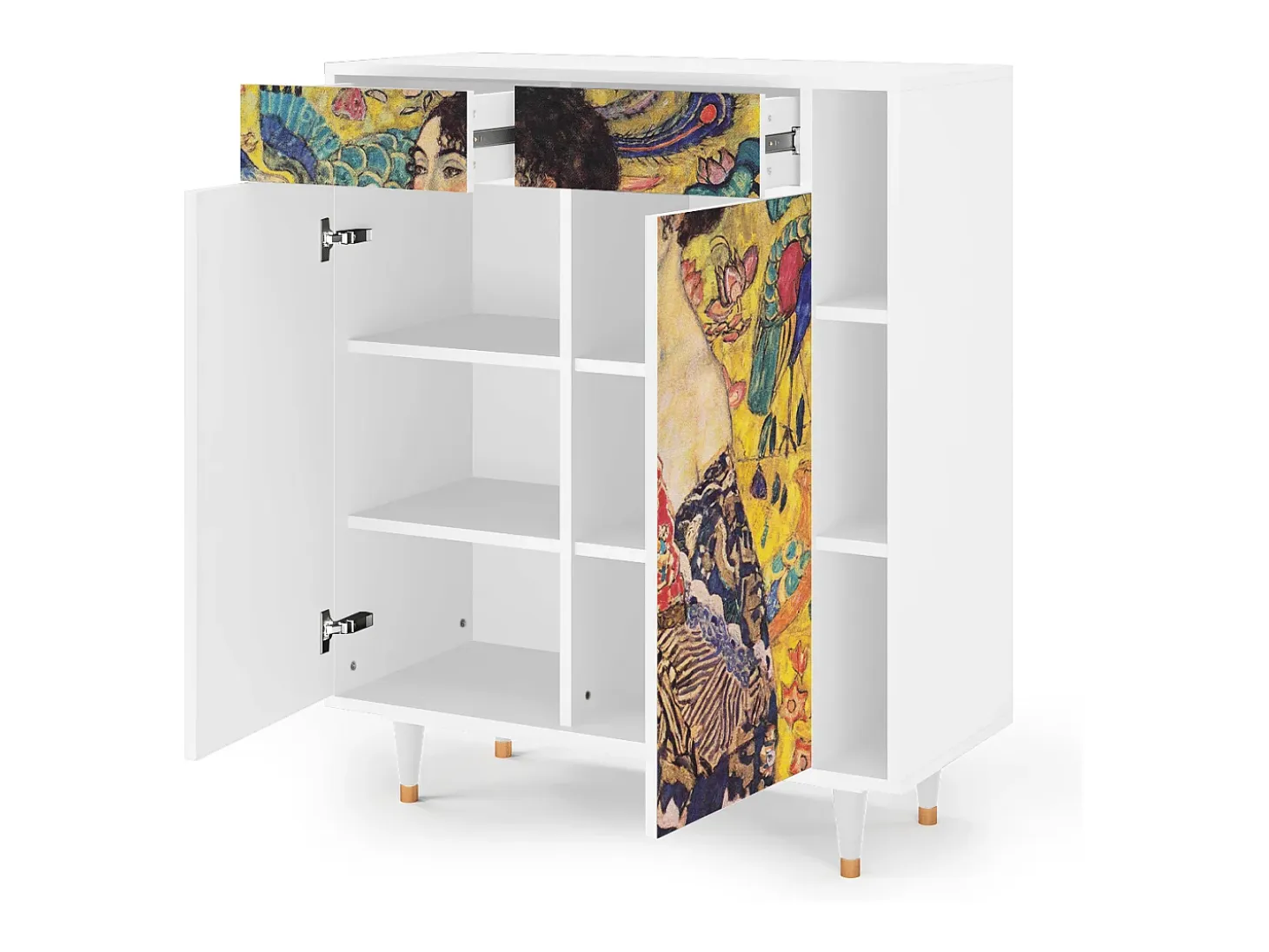 Aparador - 96х110х41 cm - BS6 - Lady with Fan by Klimt, Blanco