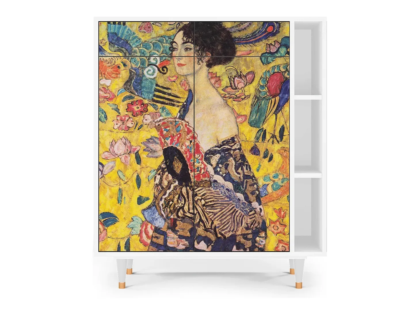 Aparador - 96х110х41 cm - BS6 - Lady with Fan by Klimt, Blanco