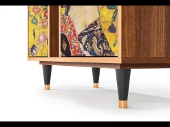 Aparador - 94х96х41 cm - BS5 - Lady with Fan by Klimt, Nogal
