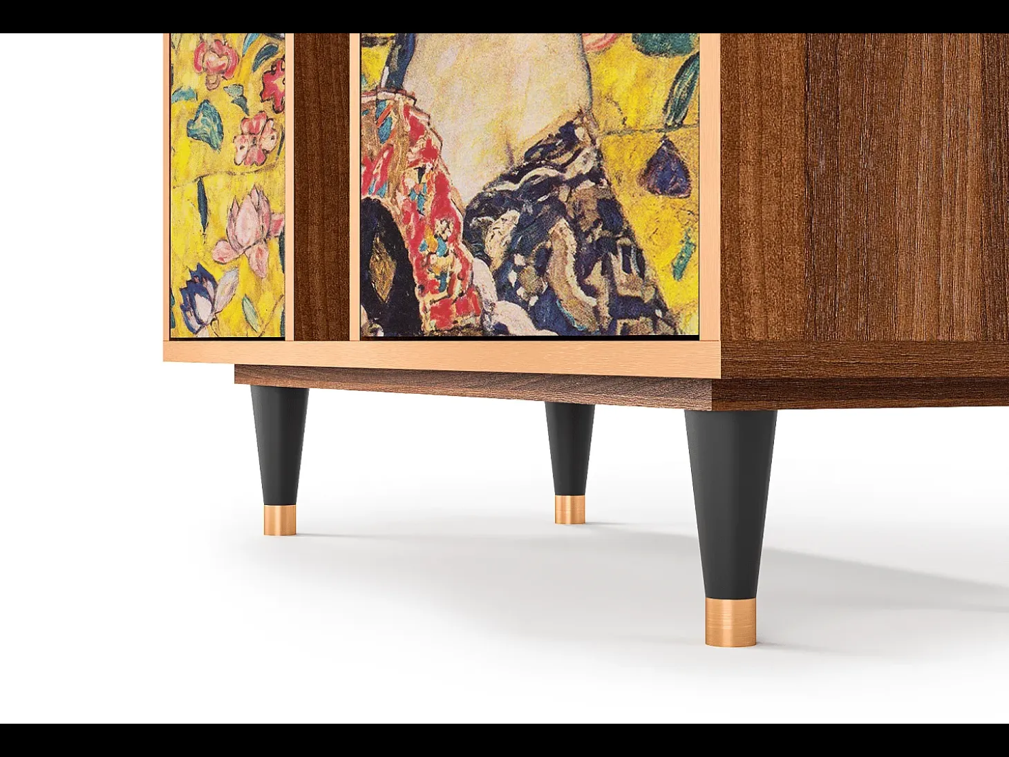 Aparador - 94х96х41 cm - BS5 - Lady with Fan by Klimt, Nogal