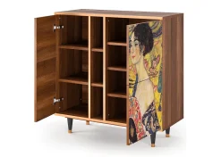 Aparador - 94х96х41 cm - BS5 - Lady with Fan by Klimt, Nogal
