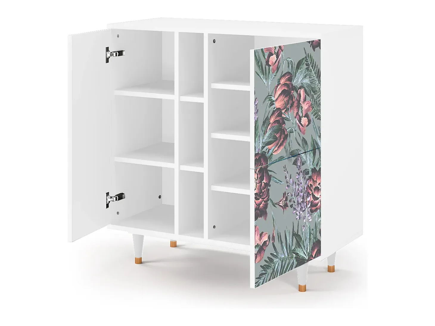 Aparador - 94х96х41 cm - BS5 - Light Peonies, Blanco