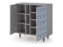 Aparador - 94х96х41 cm - BS5 - Lovely Cornflowers, Gris