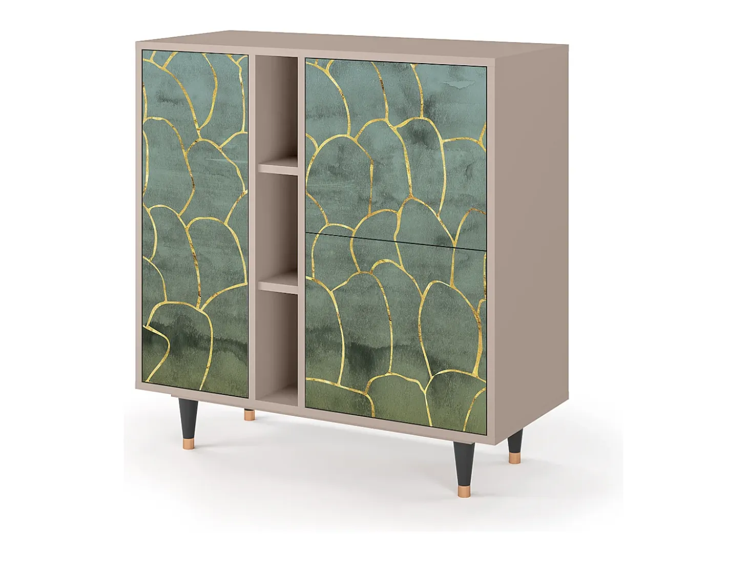 Aparador - 94х96х41 cm - BS5 - Magnificent Water Lily, Latte