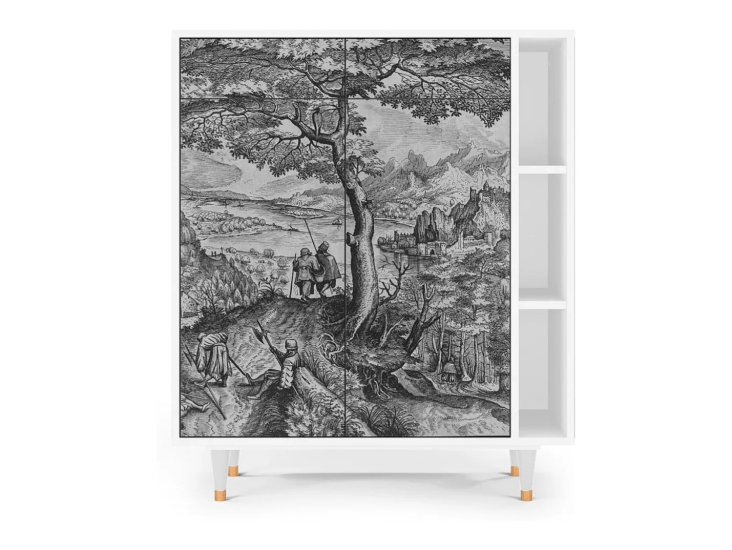 Aparador - 96х110х41 cm - BS6 - Milites Requiescentes, Blanco