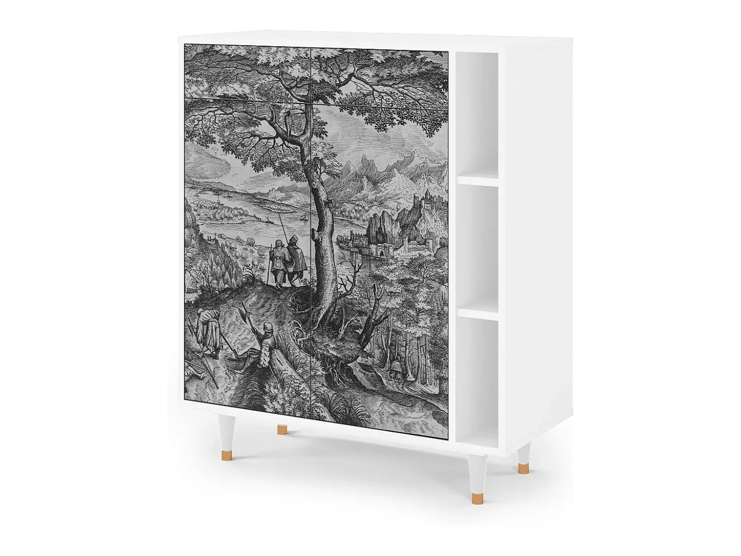 Aparador - 96х110х41 cm - BS6 - Milites Requiescentes, Blanco
