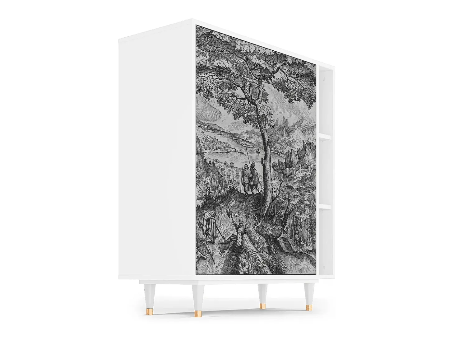 Aparador - 96х110х41 cm - BS6 - Milites Requiescentes, Blanco