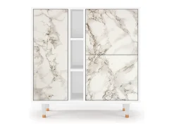 Aparador - 94х96х41 cm - BS5 - Milk Marble, Blanco