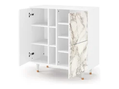 Aparador - 94х96х41 cm - BS5 - Milk Marble, Blanco