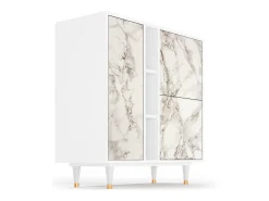 Aparador - 94х96х41 cm - BS5 - Milk Marble, Blanco