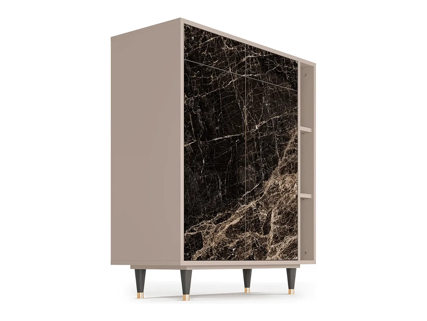 Aparador - 96х110х41 cm - BS6 - Night Abyss, Latte