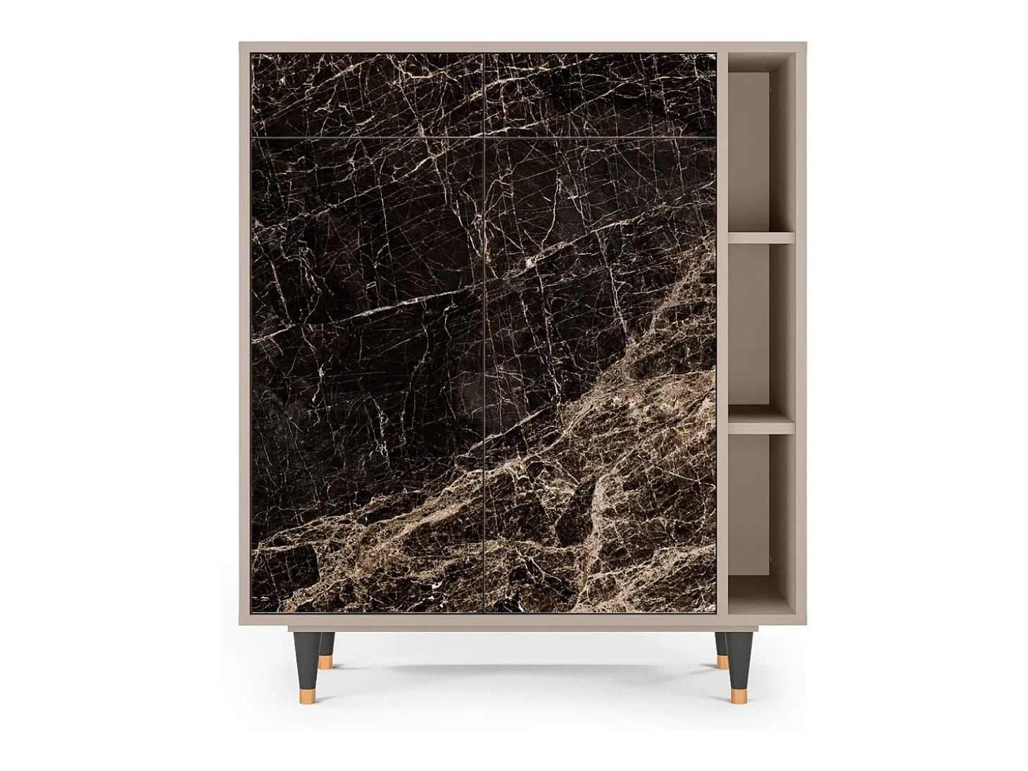 Aparador - 96х110х41 cm - BS6 - Night Abyss, Latte