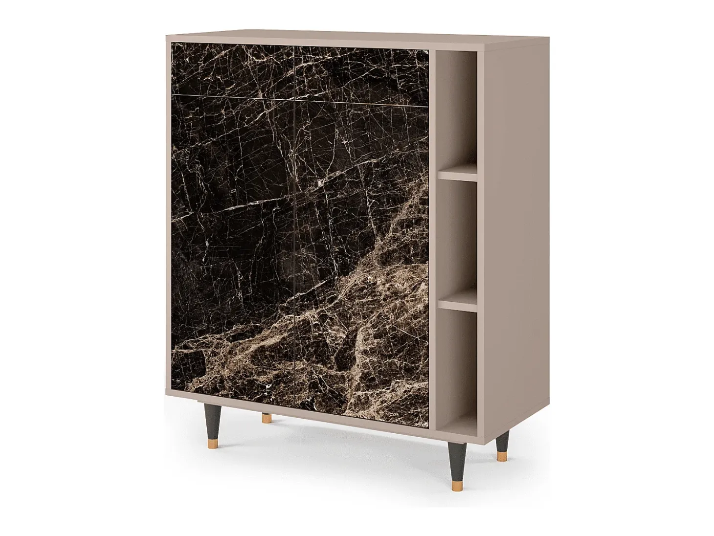 Aparador - 96х110х41 cm - BS6 - Night Abyss, Latte
