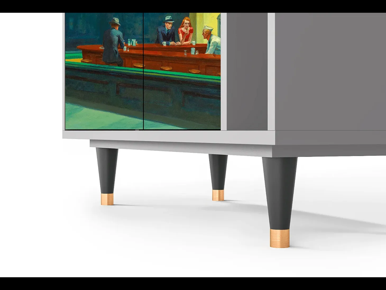 Aparador - 96х110х41 cm - BS6 - Nighthawks by Hopper, Gris