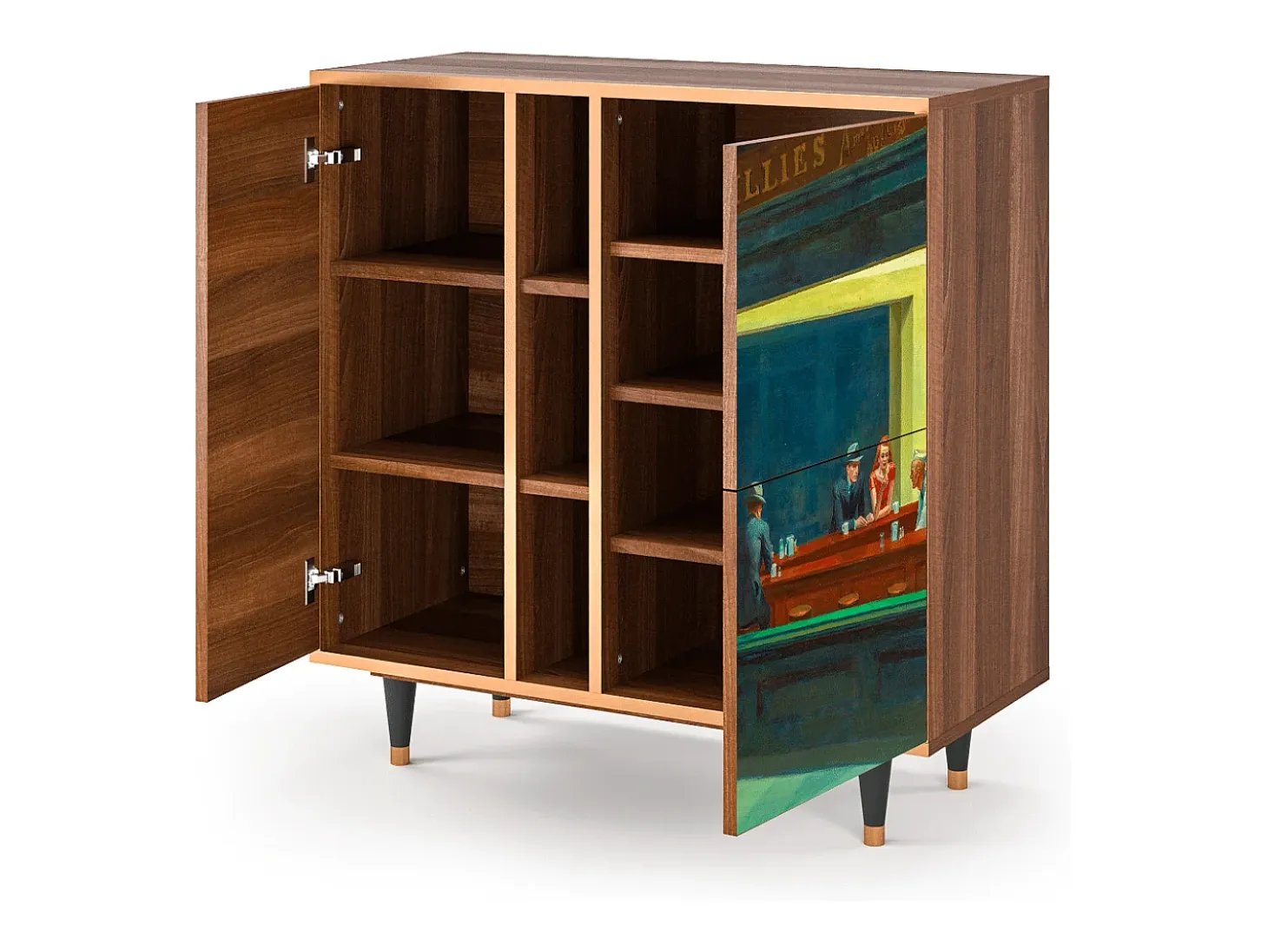 Aparador - 94х96х41 cm - BS5 - Nighthawks by Hopper, Nogal