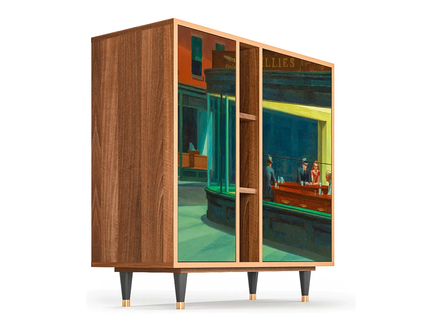 Aparador - 94х96х41 cm - BS5 - Nighthawks by Hopper, Nogal