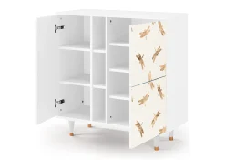 Aparador - 94х96х41 cm - BS5 - Nude Dragonflies, Blanco