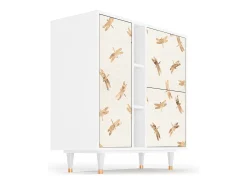 Aparador - 94х96х41 cm - BS5 - Nude Dragonflies, Blanco
