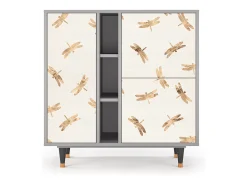 Aparador - 94х96х41 cm - BS5 - Nude Dragonflies, Gris