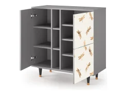 Aparador - 94х96х41 cm - BS5 - Nude Dragonflies, Gris
