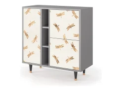 Aparador - 94х96х41 cm - BS5 - Nude Dragonflies, Gris