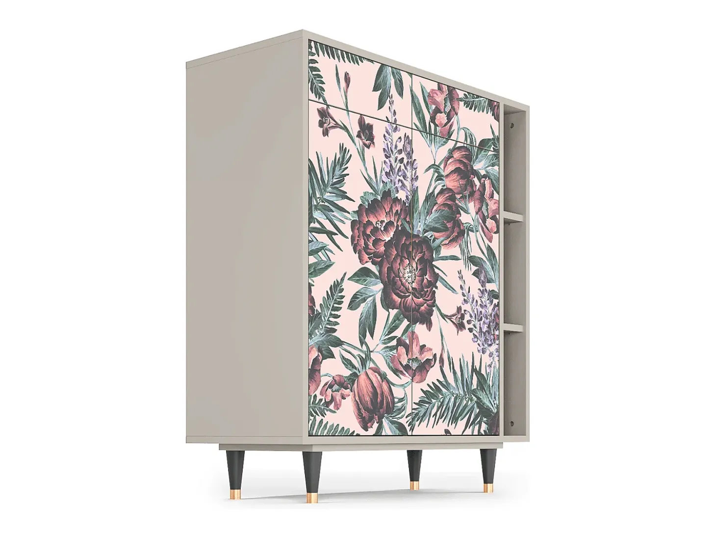 Aparador - 96х110х41 cm - BS6 - Peach Peonies, Arena