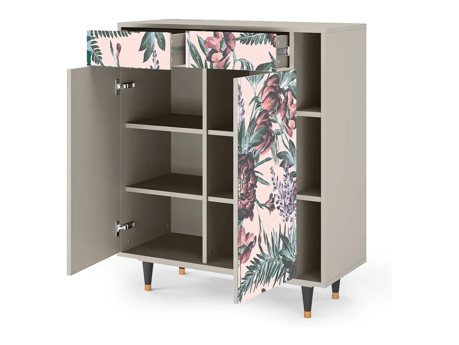 Aparador - 96х110х41 cm - BS6 - Peach Peonies, Arena
