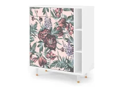 Aparador - 96х110х41 cm - BS6 - Peach Peonies, Blanco
