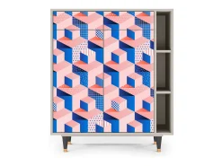 Aparador - 96х110х41 cm - BS6 - Pinky Squares, Arena