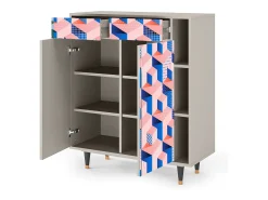 Aparador - 96х110х41 cm - BS6 - Pinky Squares, Arena
