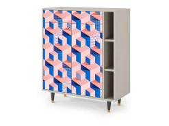 Aparador - 96х110х41 cm - BS6 - Pinky Squares, Arena
