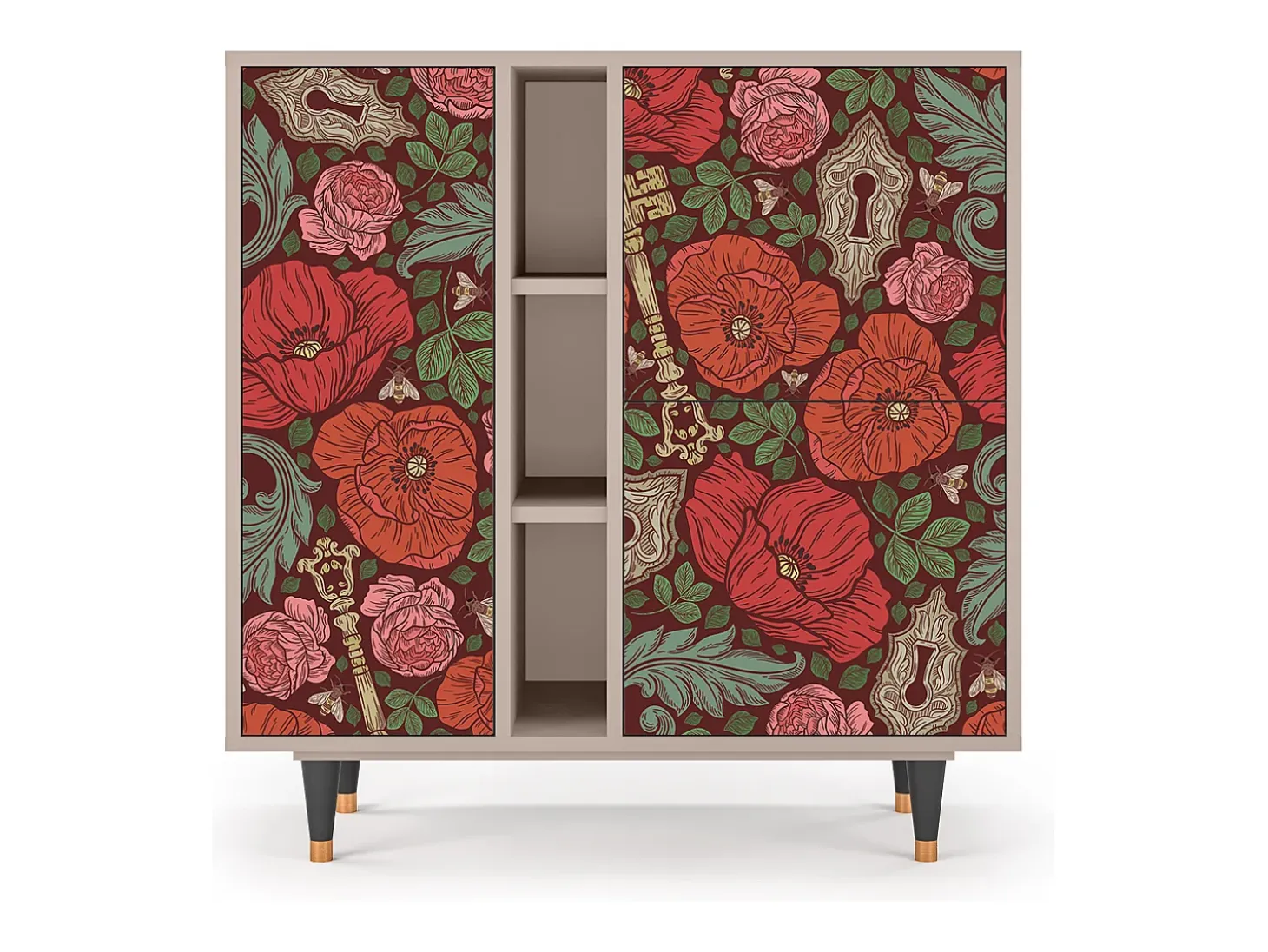 Aparador - 94х96х41 cm - BS5 - Poppy Garden, Latte