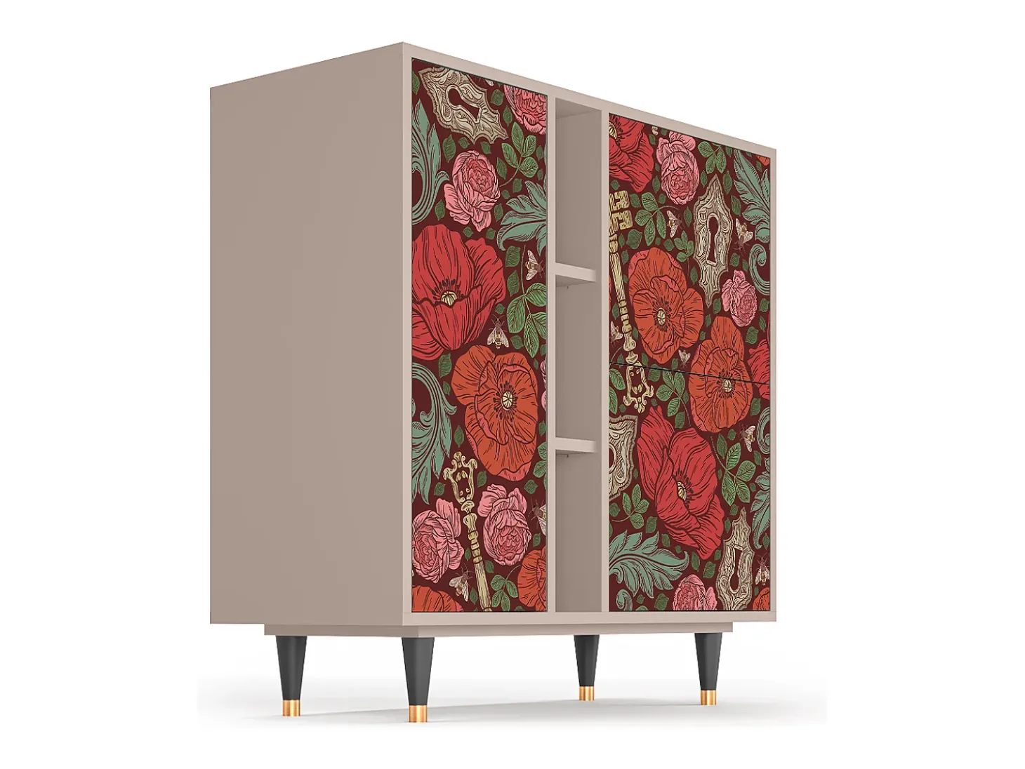 Aparador - 94х96х41 cm - BS5 - Poppy Garden, Latte