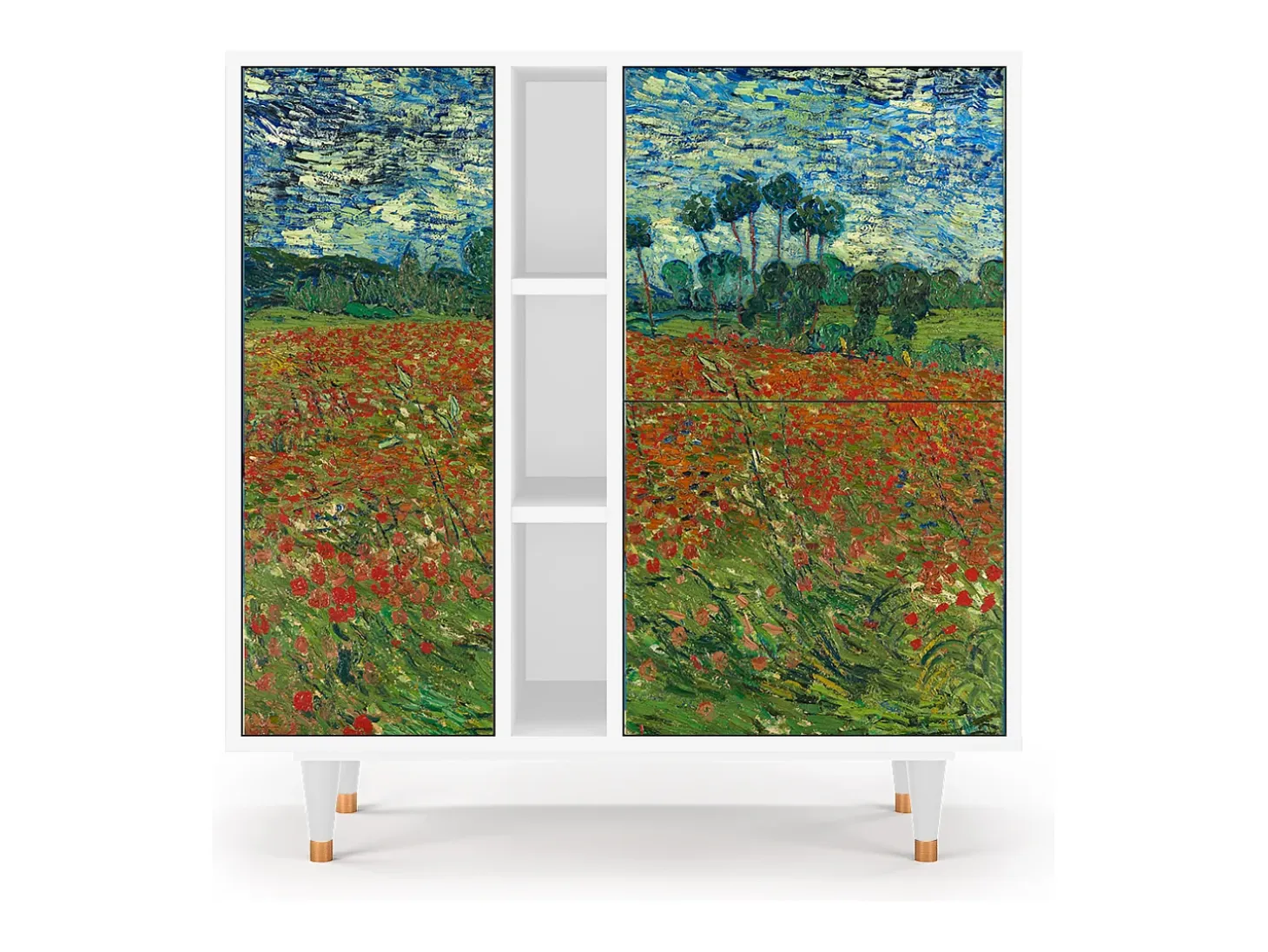 Aparador - 94х96х41 cm - BS5 - Poppy field by van Gogh, Blanco