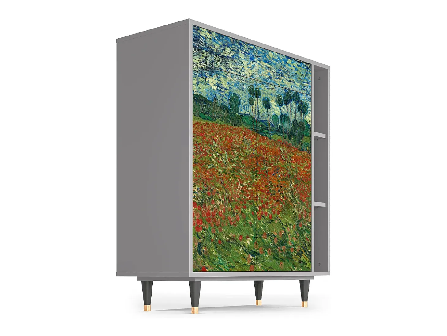 Aparador - 96х110х41 cm - BS6 - Poppy field by van Gogh, Gris