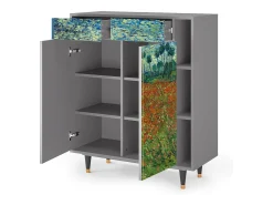Aparador - 96х110х41 cm - BS6 - Poppy field by van Gogh, Gris