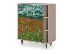 Aparador - 96х110х41 cm - BS6 - Poppy field by van Gogh, Latte