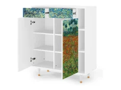 Aparador - 96х110х41 cm - BS6 - Poppy field by van Gogh, Blanco
