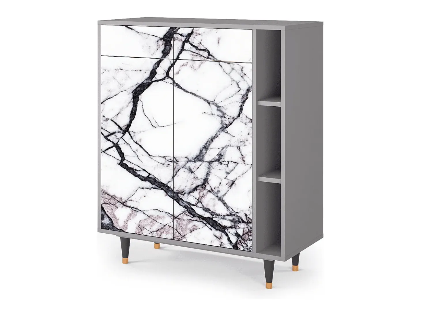 Aparador - 96х110х41 cm - BS6 - Raven Marble, Gris