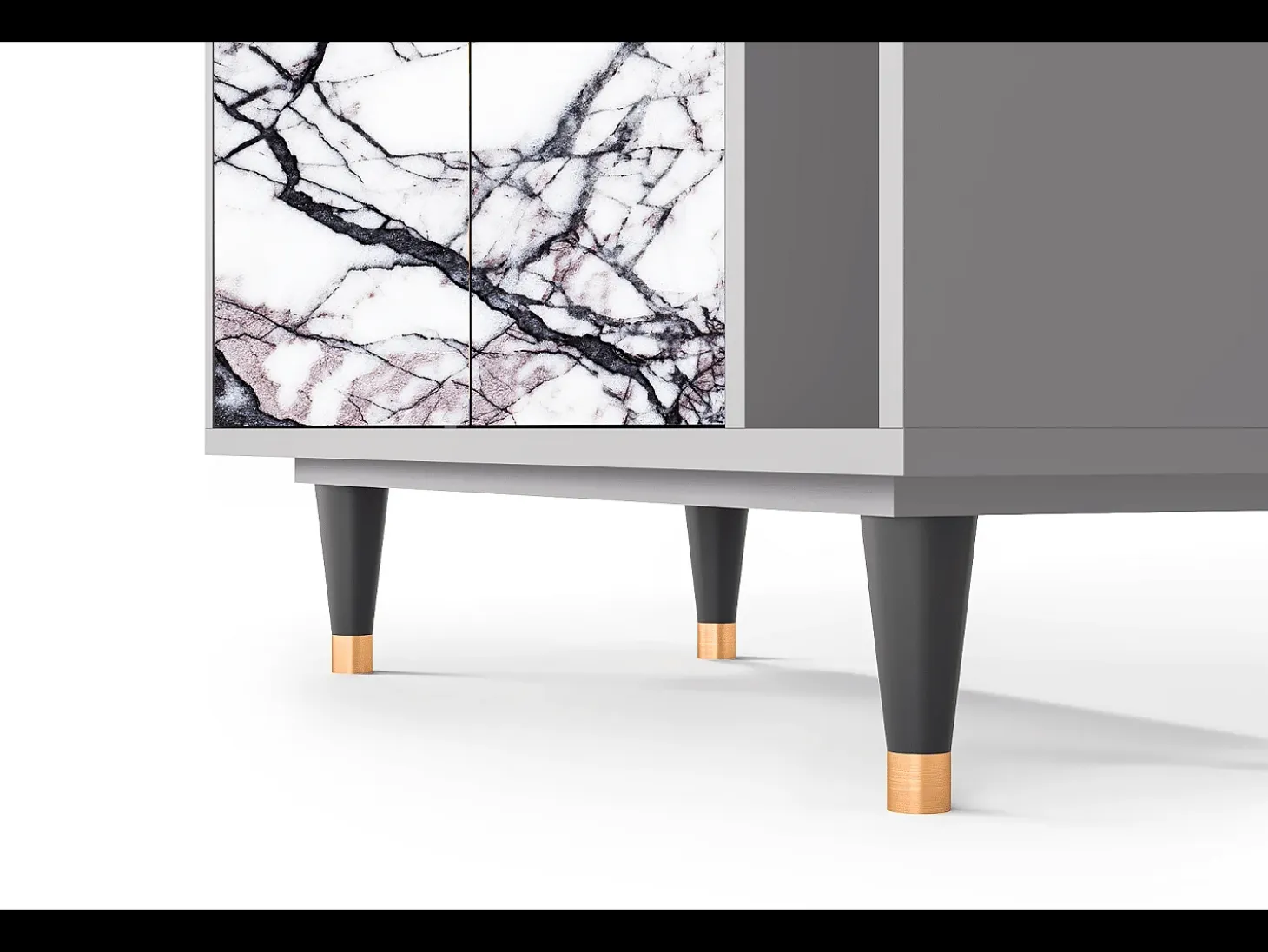 Aparador - 96х110х41 cm - BS6 - Raven Marble, Gris