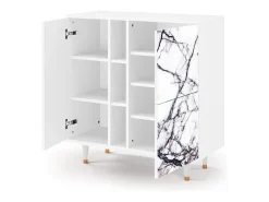 Aparador - 94х96х41 cm - BS5 - Raven Marble, Blanco