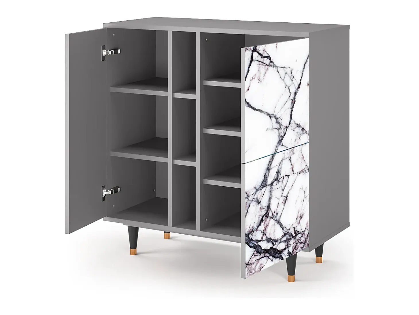 Aparador - 94х96х41 cm - BS5 - Raven Marble, Gris